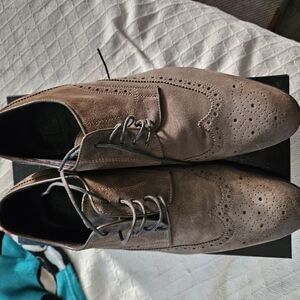 Men's Brown Suede Brogue Shoes